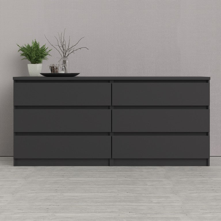 Naia Wide Chest of 6 Drawers (3+3).