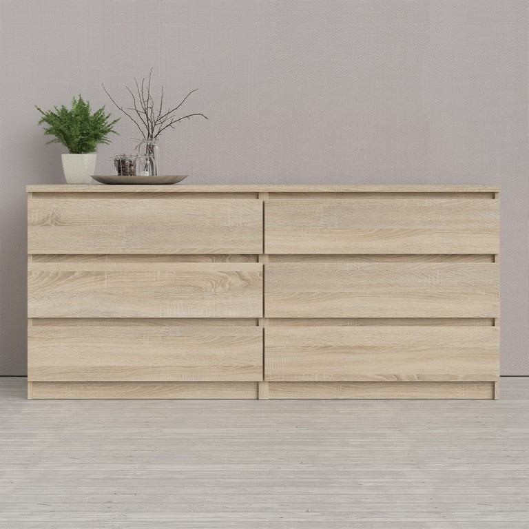 Naia Wide Chest of 6 Drawers (3+3).