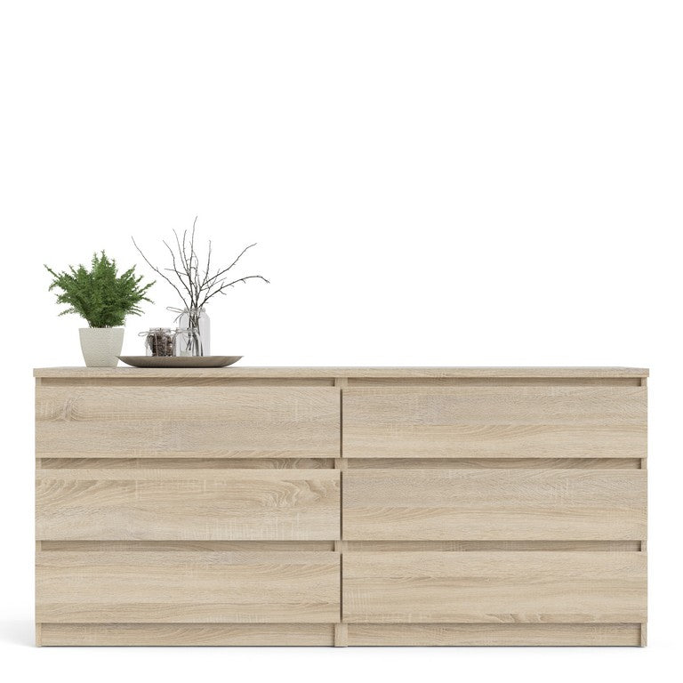 Naia Wide Chest of 6 Drawers (3+3).