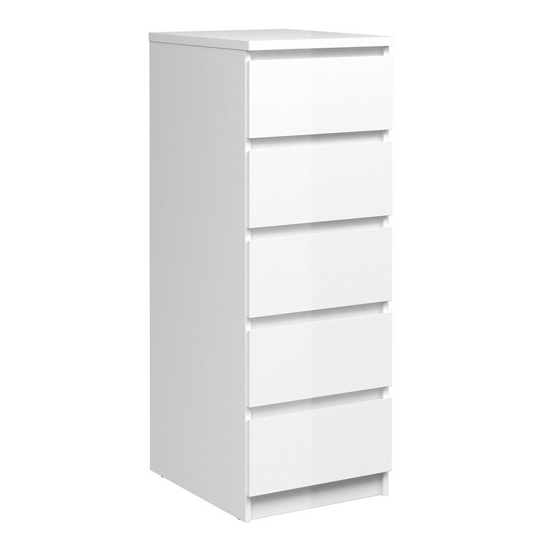 Naia Narrow Chest of 5 Drawers.