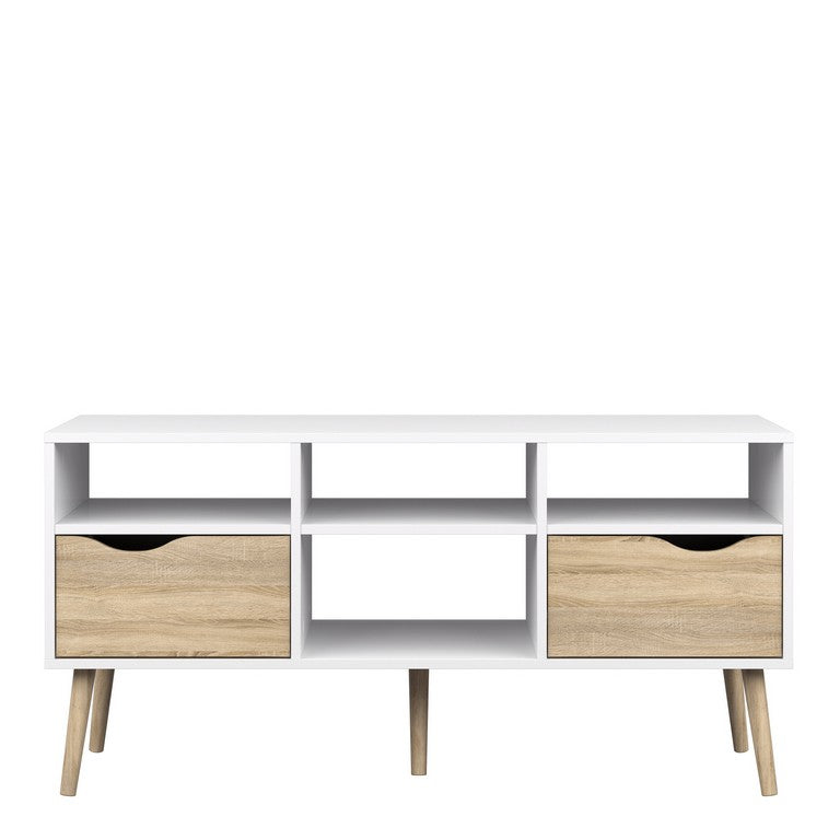 Oslo TV Unit - Wide - 2 Drawers 4 Shelves