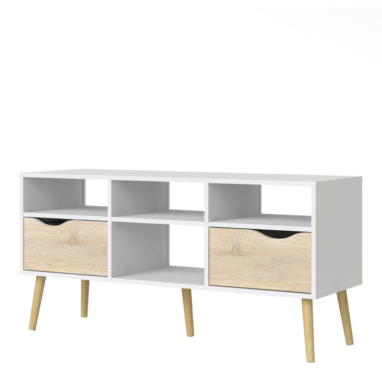 Oslo TV Unit - Wide - 2 Drawers 4 Shelves