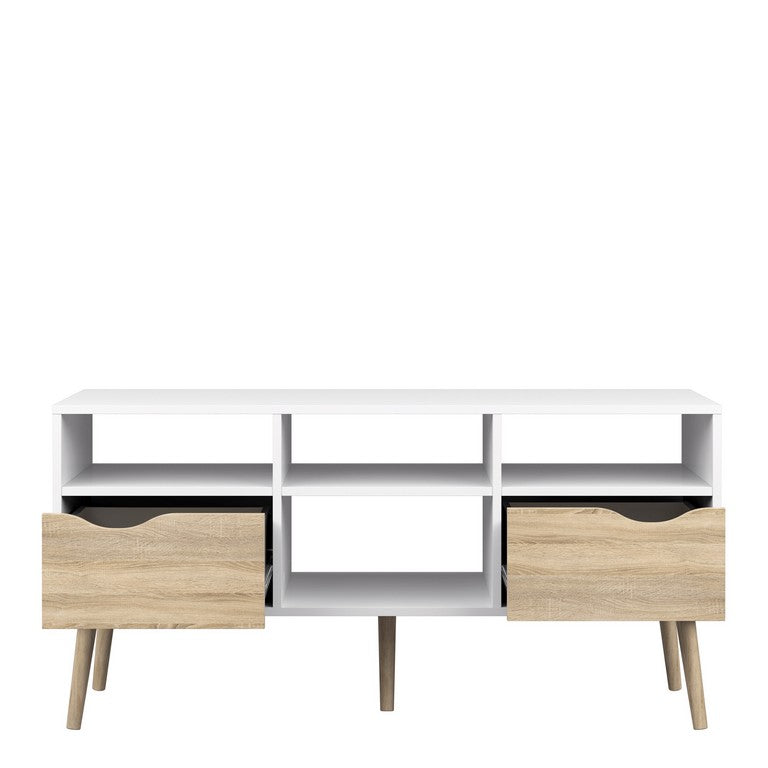 Oslo TV Unit - Wide - 2 Drawers 4 Shelves