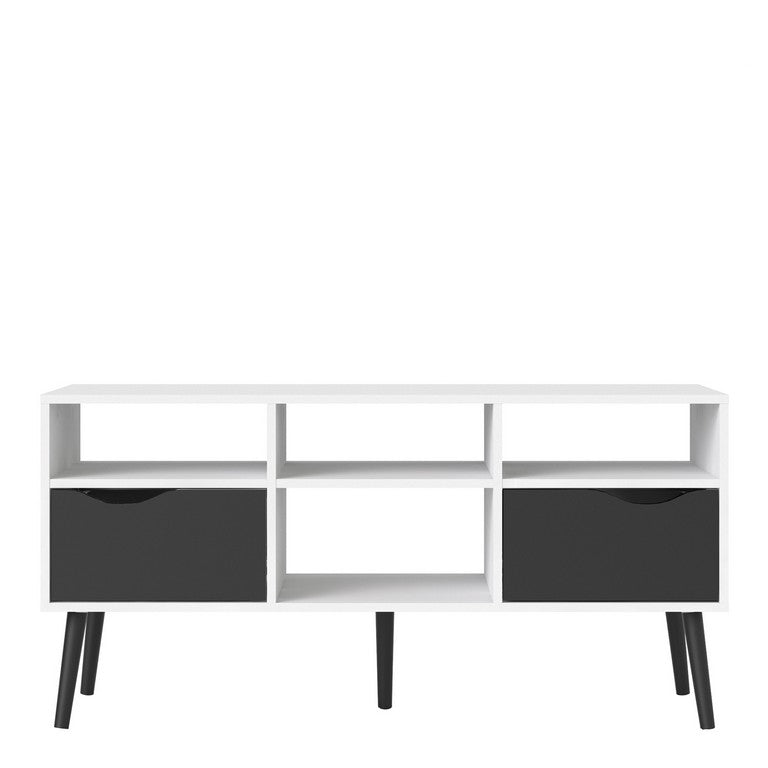 Oslo TV Unit - Wide - 2 Drawers 4 Shelves