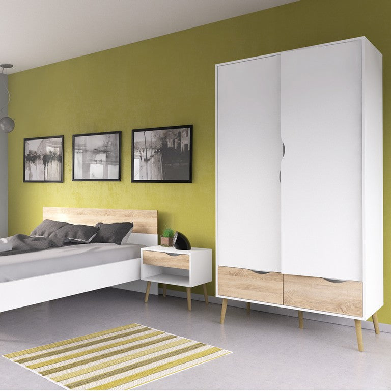 Oslo Wardrobe 2 Doors 2 Drawers