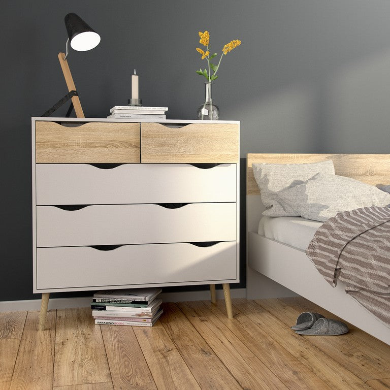 Oslo Chest of 5 Drawers (2+3)