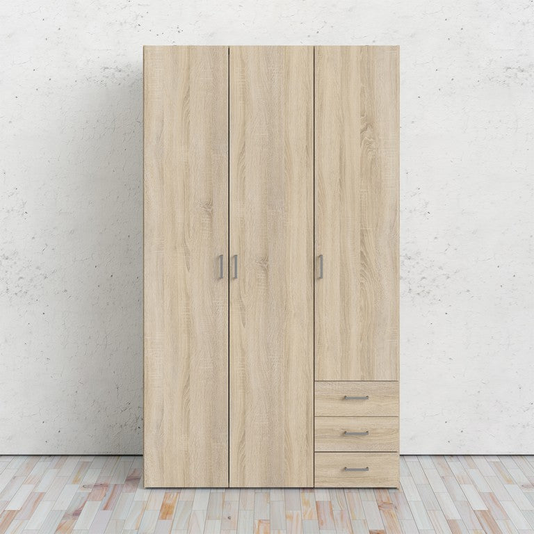 Wardrobe - 3 Doors 3 Drawers.