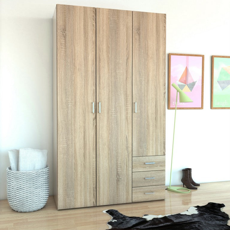 Wardrobe - 3 Doors 3 Drawers.