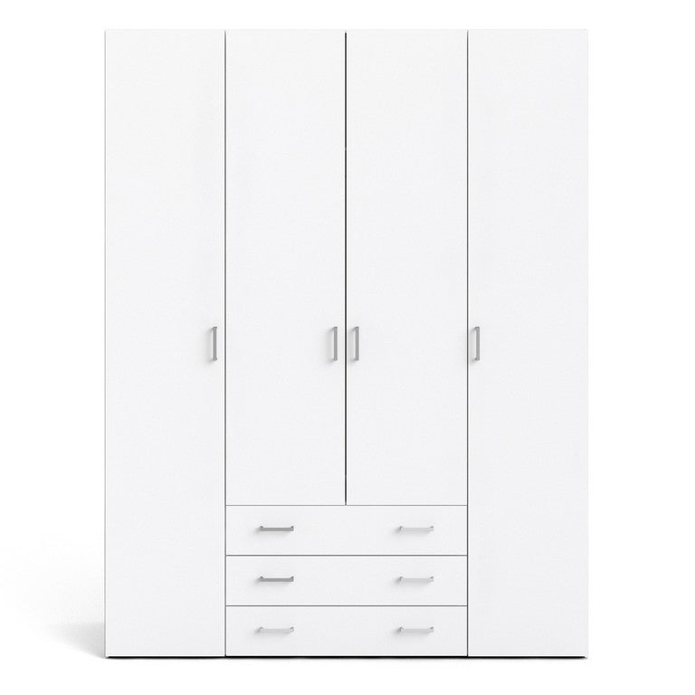 Wardrobe - 4 Doors 3 Drawers.