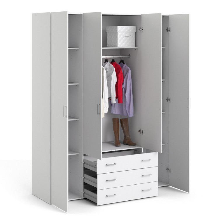 Wardrobe - 4 Doors 3 Drawers.