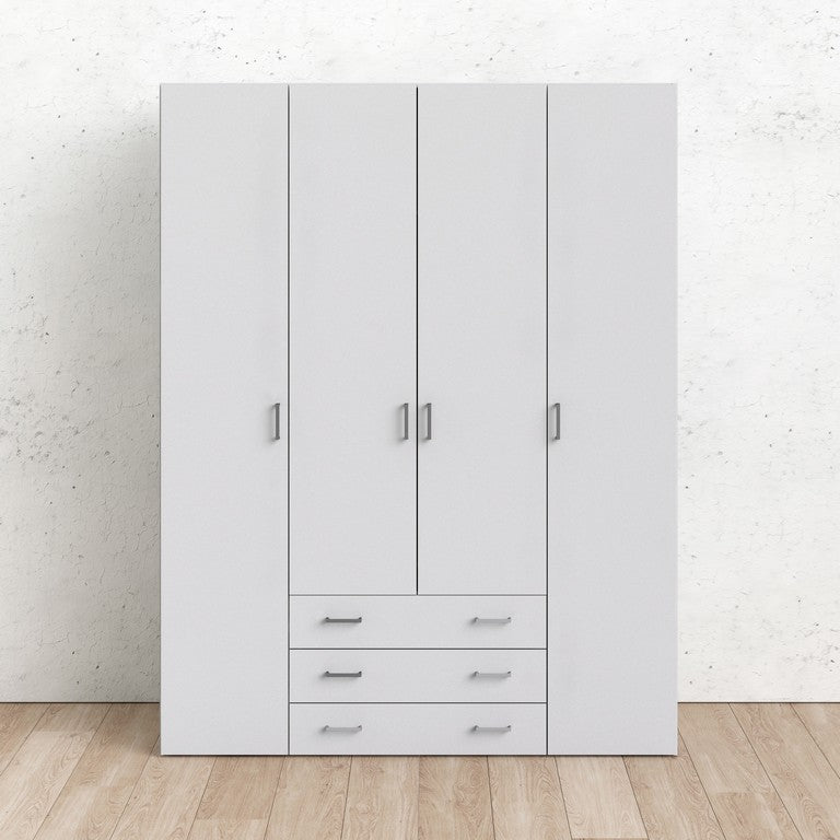 Wardrobe - 4 Doors 3 Drawers.