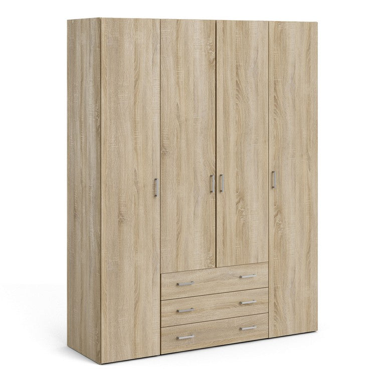 Wardrobe - 4 Doors 3 Drawers.