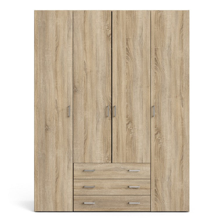 Wardrobe - 4 Doors 3 Drawers.