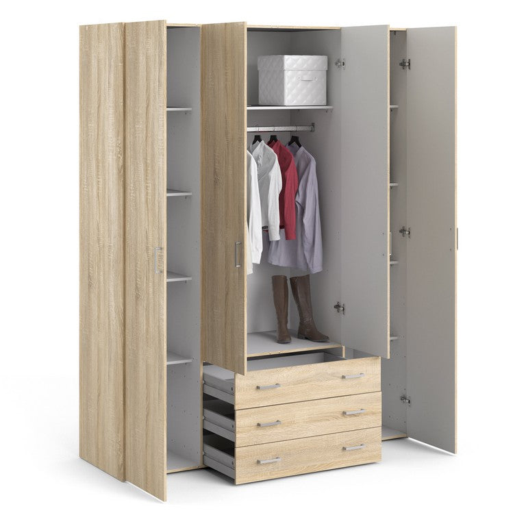 Wardrobe - 4 Doors 3 Drawers.