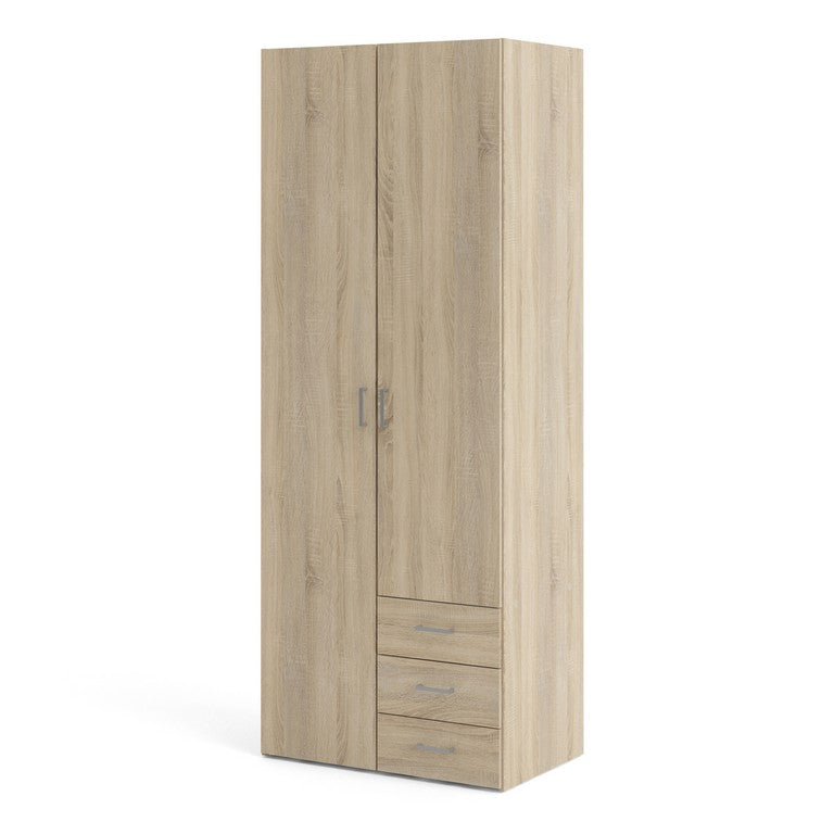 Wardrobe - 2 Doors 3 Drawers.