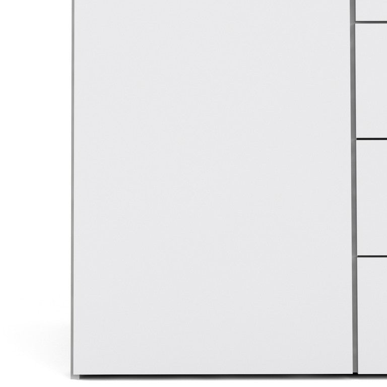 Wardrobe with 2 doors + 3 drawers (175) White.