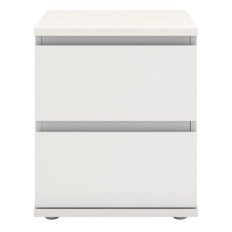 Nova Bedside 2 Drawer in White