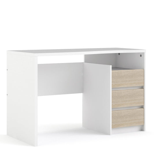 Function Plus Desk 3 drawers White Oak structure - Home Utopia 