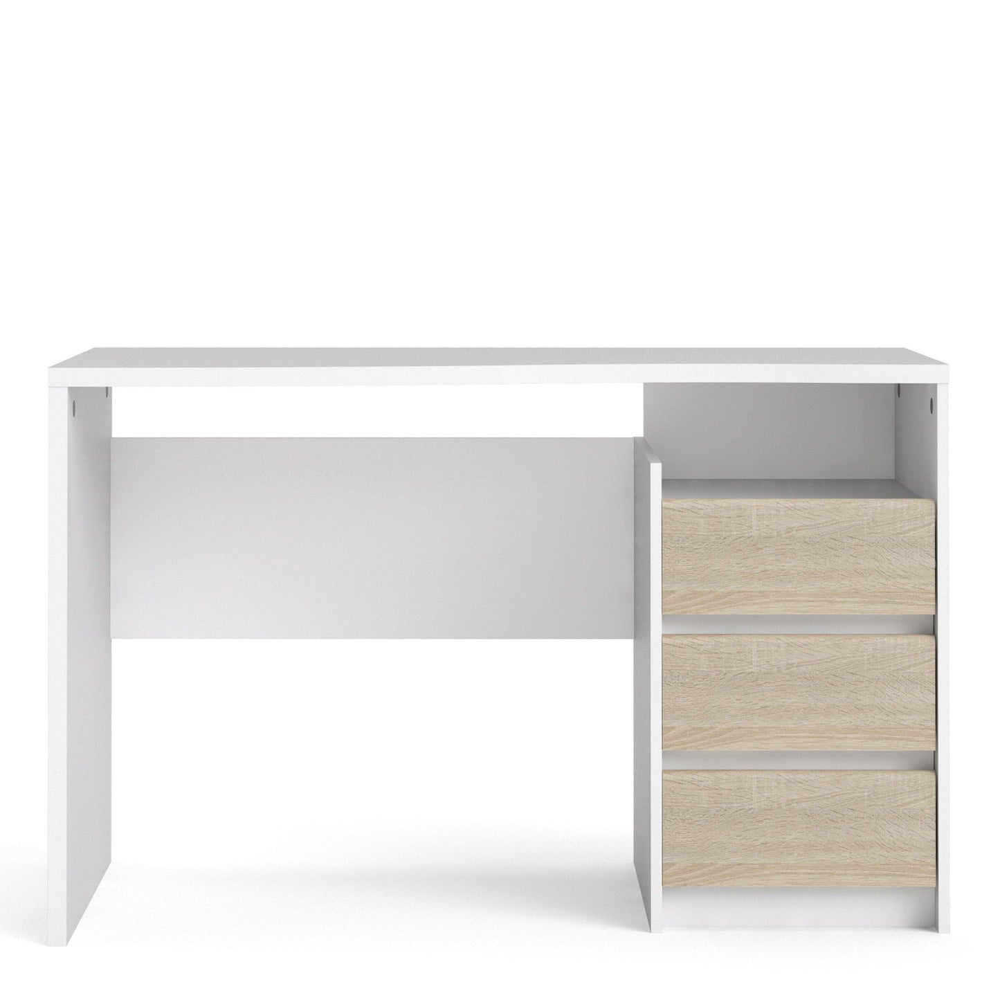 Function Plus Desk 3 drawers White Oak structure - Home Utopia 