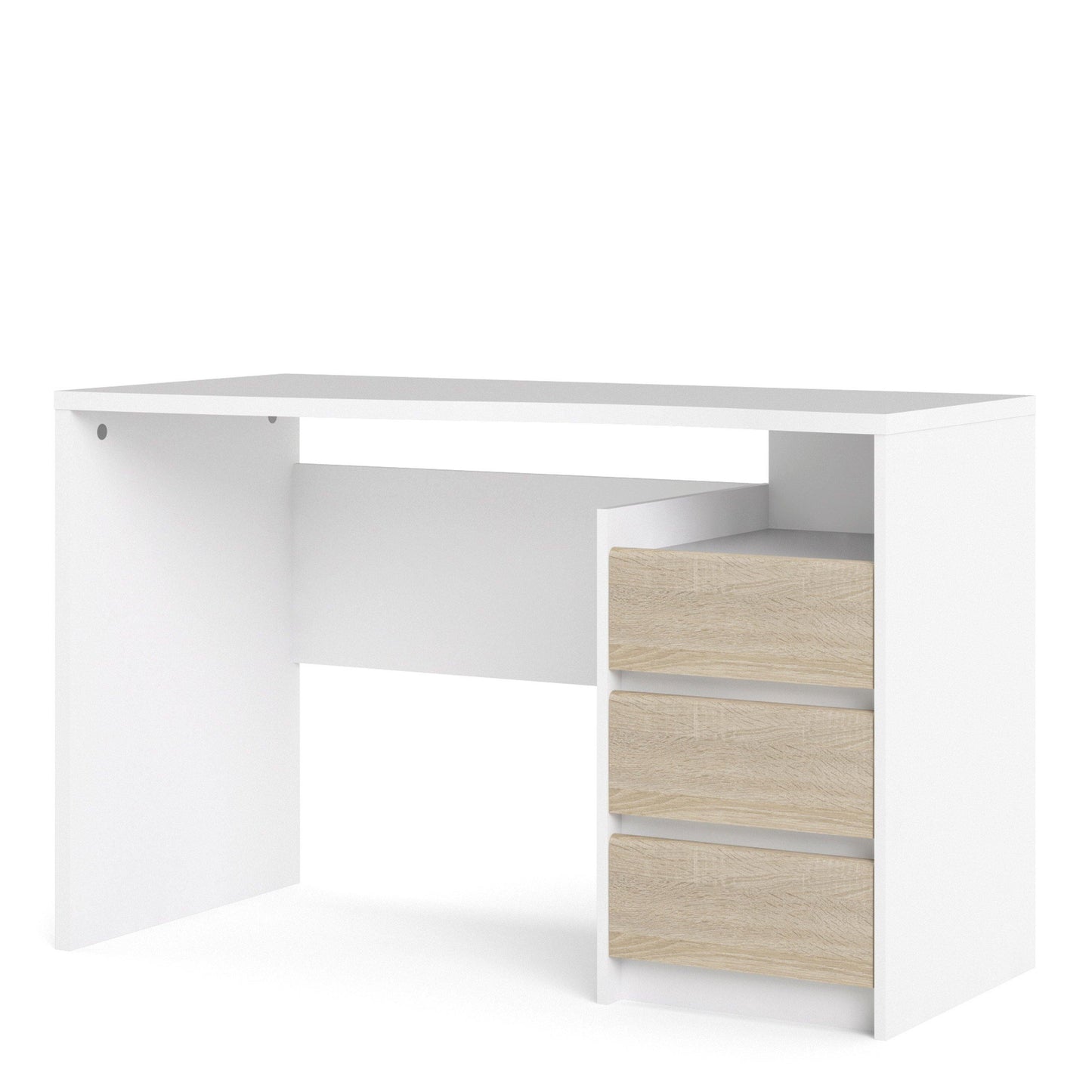 Function Plus Desk 3 drawers White Oak structure - Home Utopia 