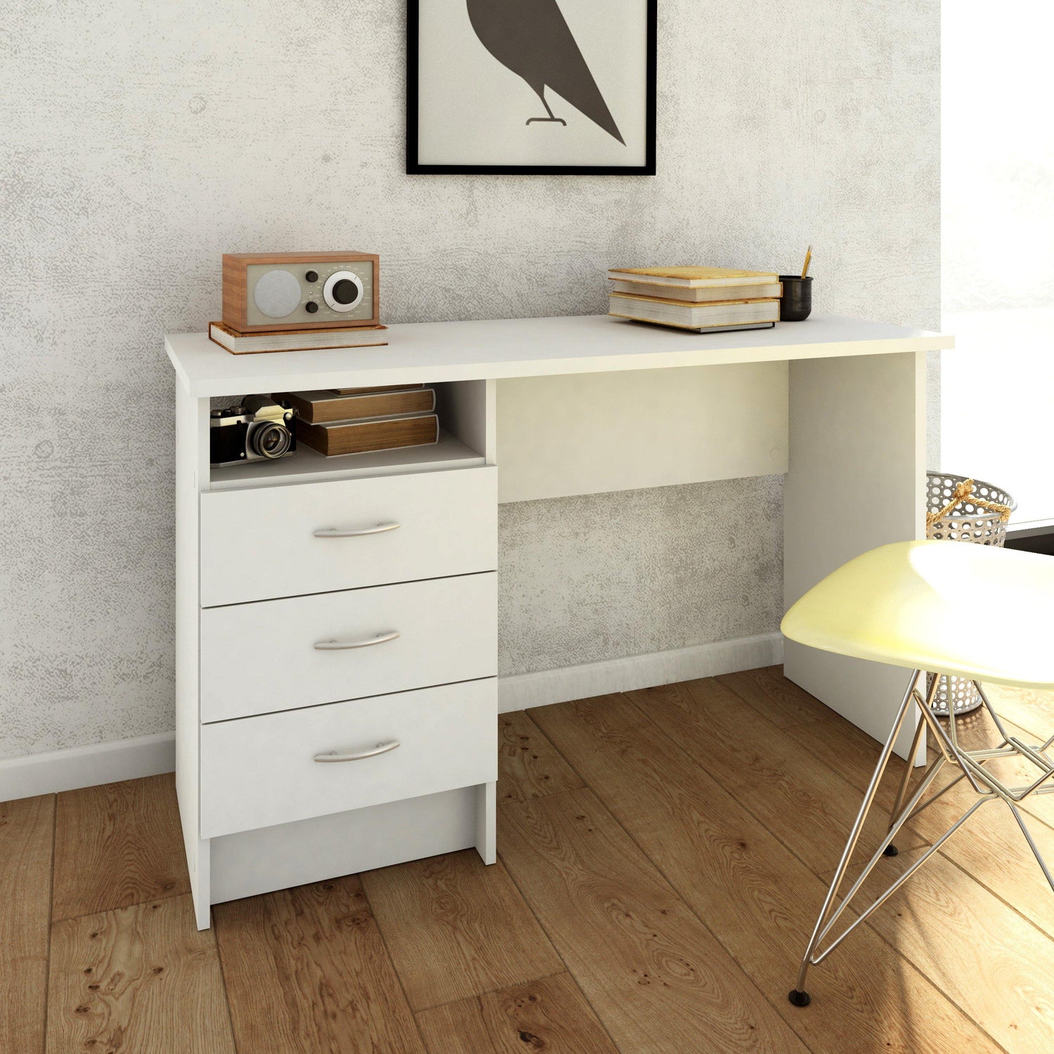 Desk 3 Drawers - Home Utopia 