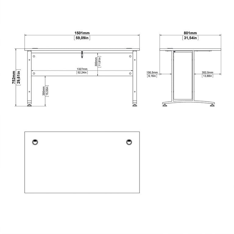 Prima Desk 150 cm.