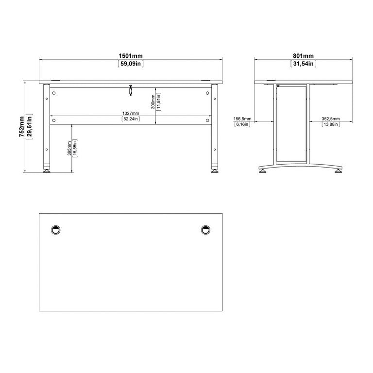 Prima Desk 150 cm.