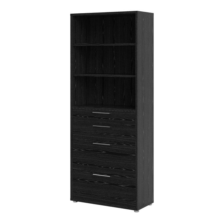 Prima Bookcase 5 Shelves with 2 Drawers + 2 File Drawers.