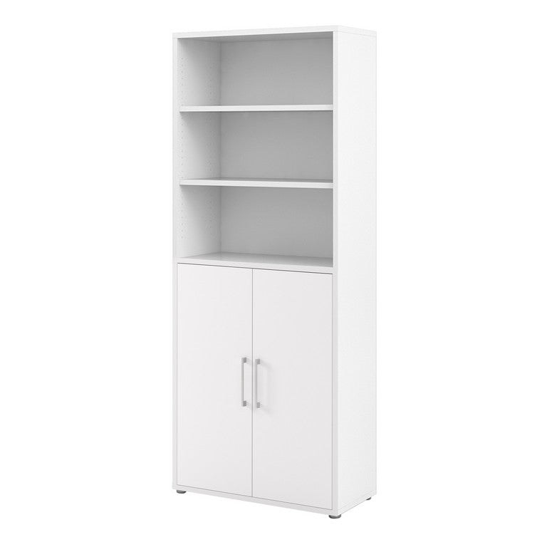 Prima Bookcase 5 Shelves with 2 Doors.