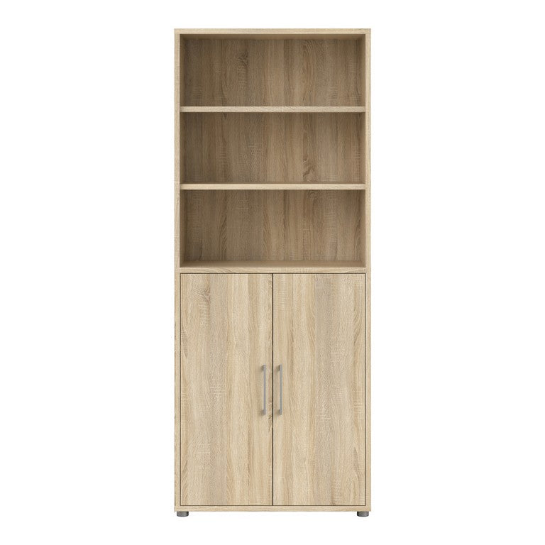 Prima Bookcase 5 Shelves with 2 Doors.