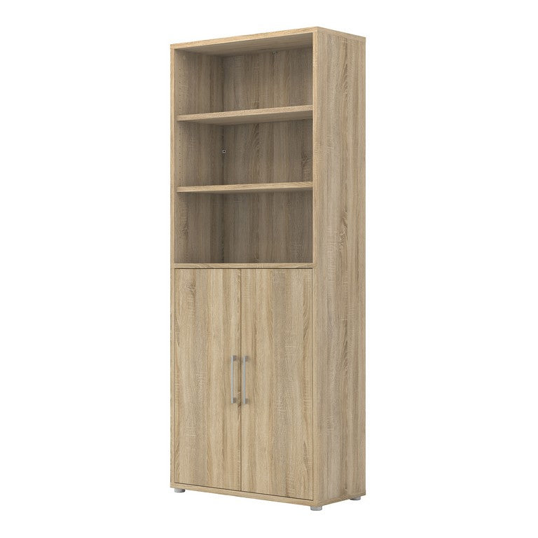 Prima Bookcase 5 Shelves with 2 Doors.