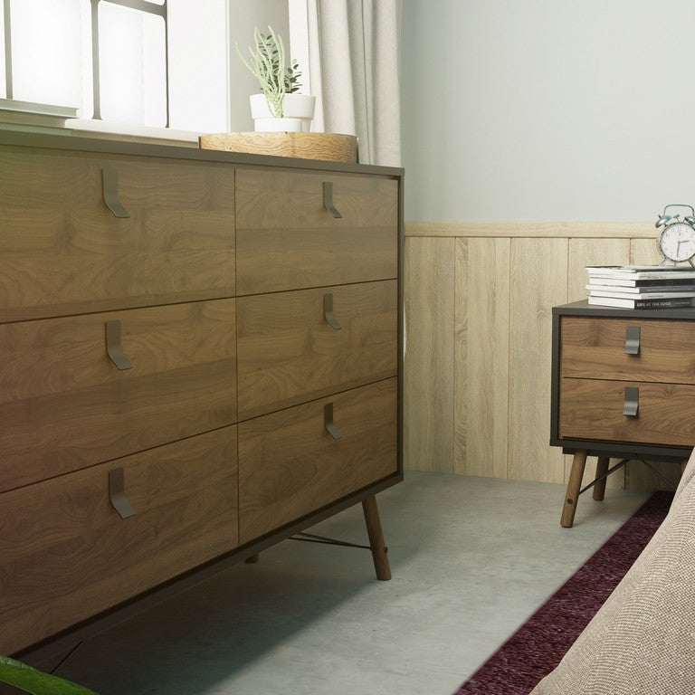 Ry Wide double chest of drawers 6 drawers