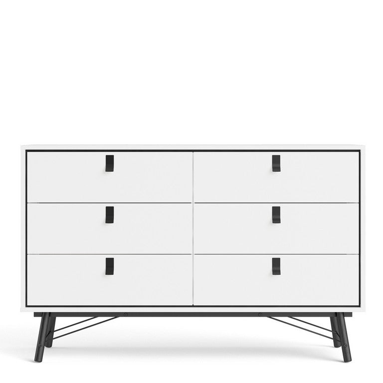Ry Wide double chest of drawers 6 drawers