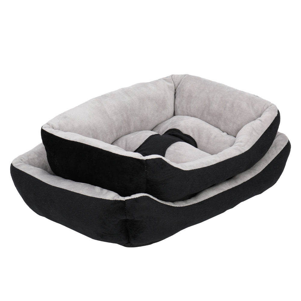 Pet Bed Dog Mat Cat Pad Soft Plush Gray Black for Cats & Dogs