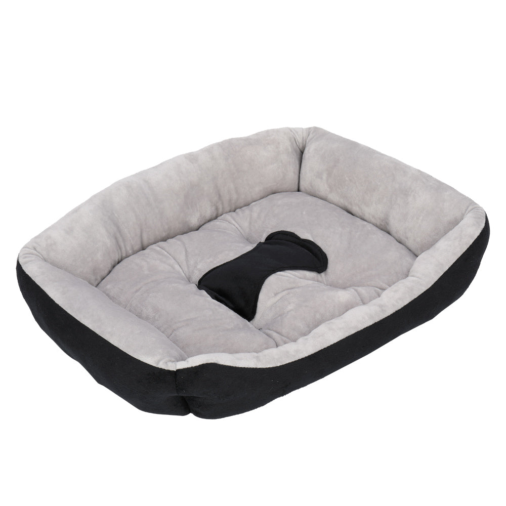 Pet Bed Dog Mat Cat Pad Soft Plush Gray Black for Cats & Dogs