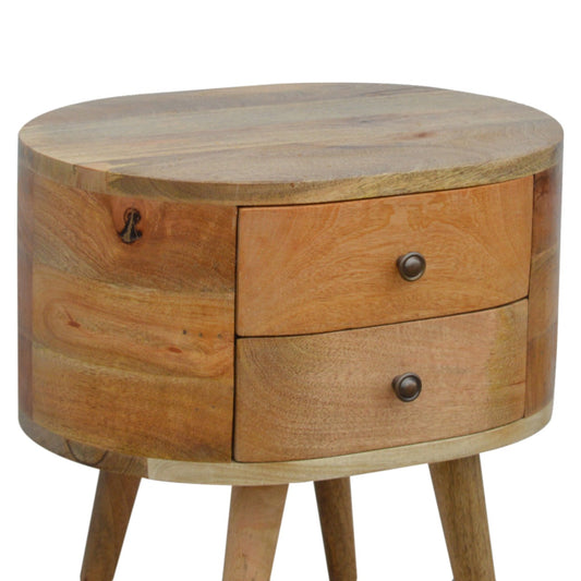 Rounded Bedside Table